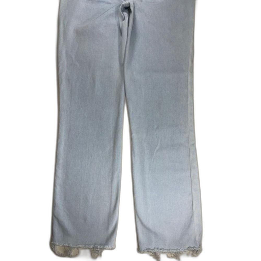 Paige Cindy Crop Jeans W/26 Blue Raw Hem Kokomo 6905H36-4906 LN - Picture 12 of 14